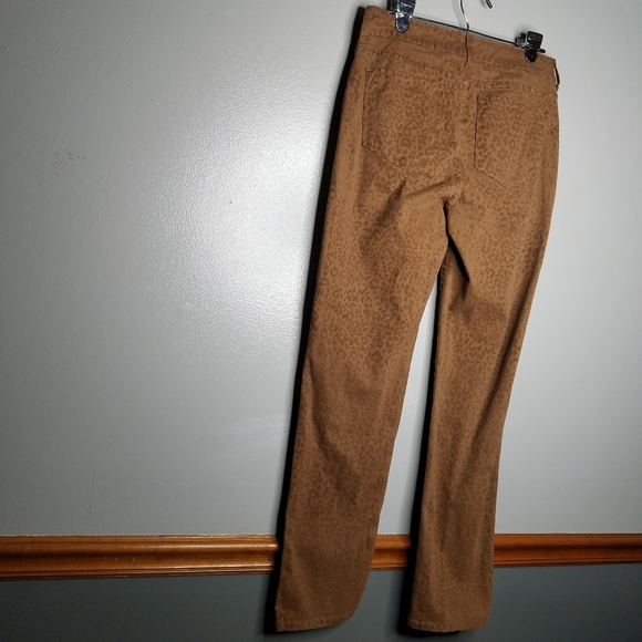 NYDJ Sheri Cheetah Skinny Nutmeg Womens Size 6 - Picture 4 of 7